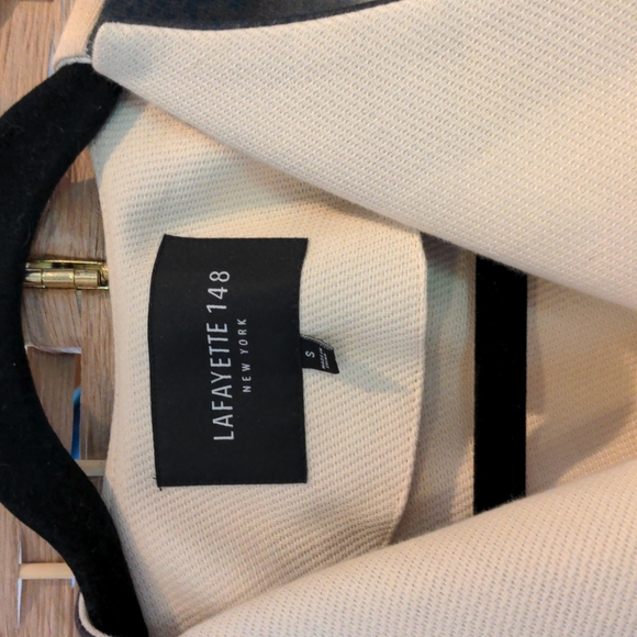 Lafayette 148 NY Swing Jacket in Abstract Watercolor Earth Tone Pattern Sz Small - Picture 2 of 15